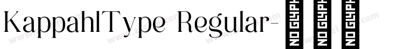 KappahlType Regular字体转换